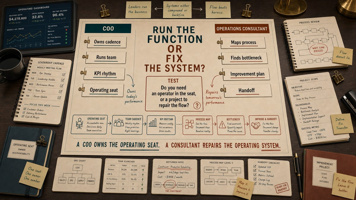 COO vs Operations Consultant comparison dossier.