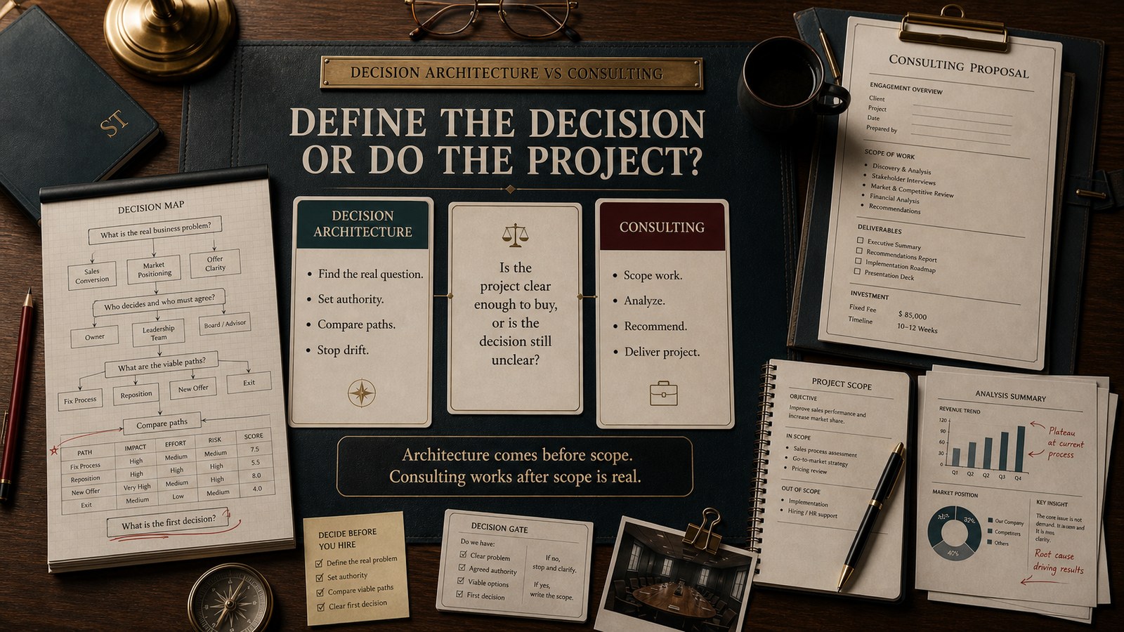 Owner Coaching vs Consulting decision visual