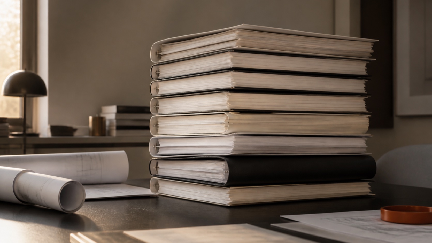 One dominant client folder supports a larger stack of business work.