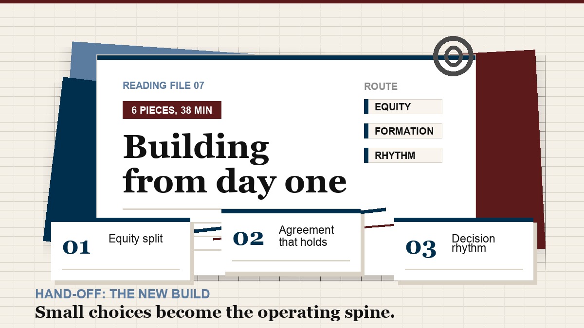 Decision Path card for building from day one.