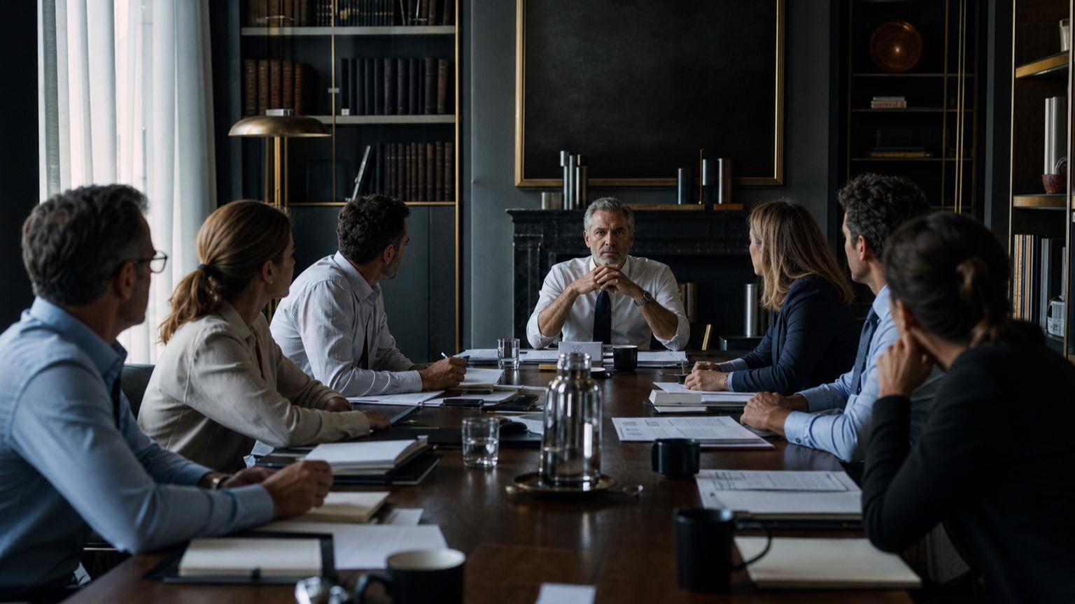 A capable leadership team pauses around one owner because every consequential decision still returns to the same person.
